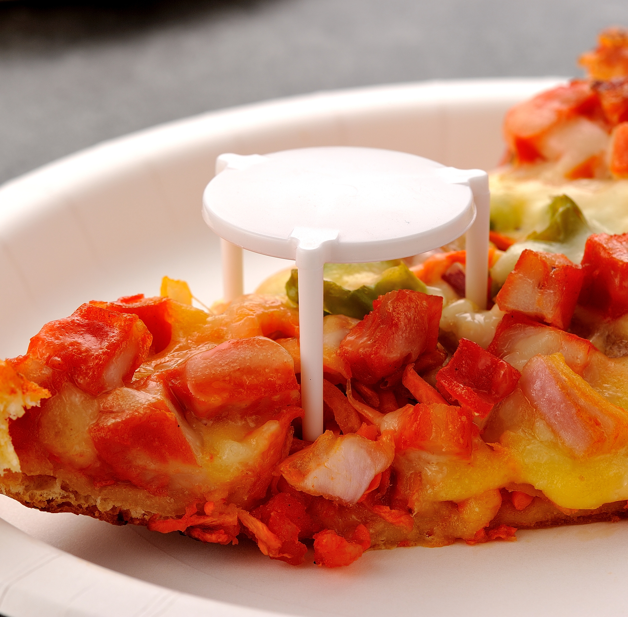 [10,00ct] 1.5" PP Plastic Medium weight Pizza Saver | White