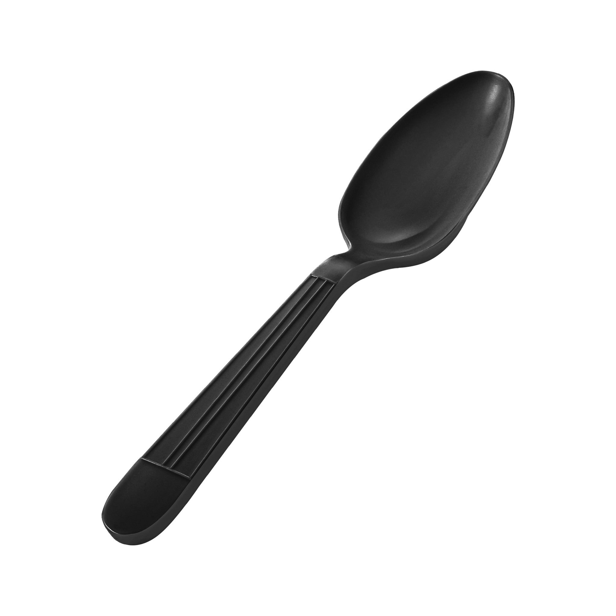 [1,000ct] PP Plastic Heavy Weight Wrapped Tea Spoons | Black