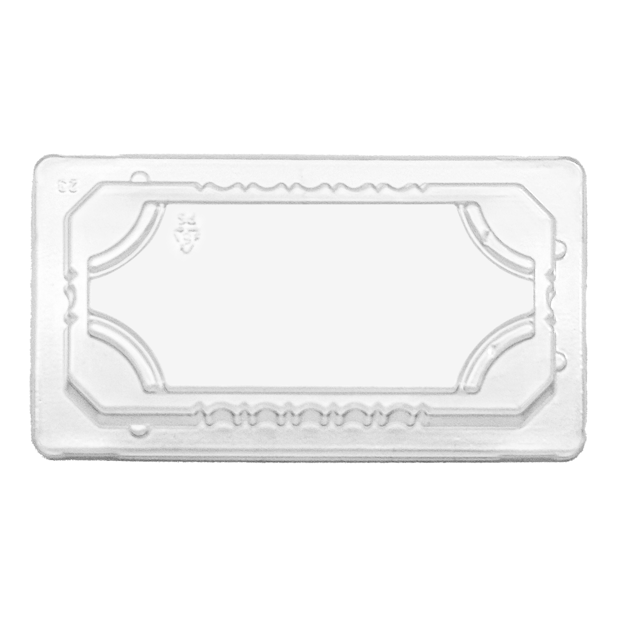 [1,500ct] PS Plastic 6 1/3" x 3 3/5" Sushi Tray Lid | Clear