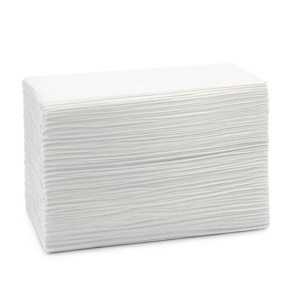 [3,000ct] 15" x 17" 1-Ply Dinner Napkins | 1/8 Fold | White