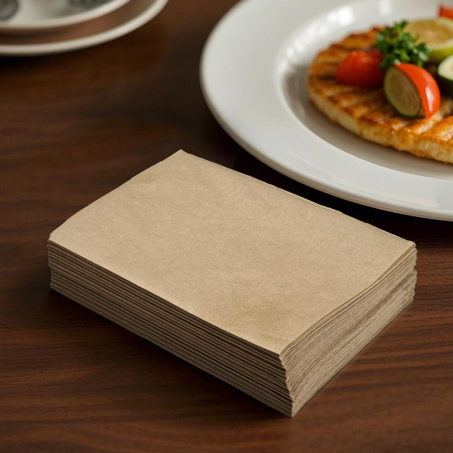 8" x 13" Kraft 1-Ply 1/4 Fold Dispenser Napkins-6,000/Case