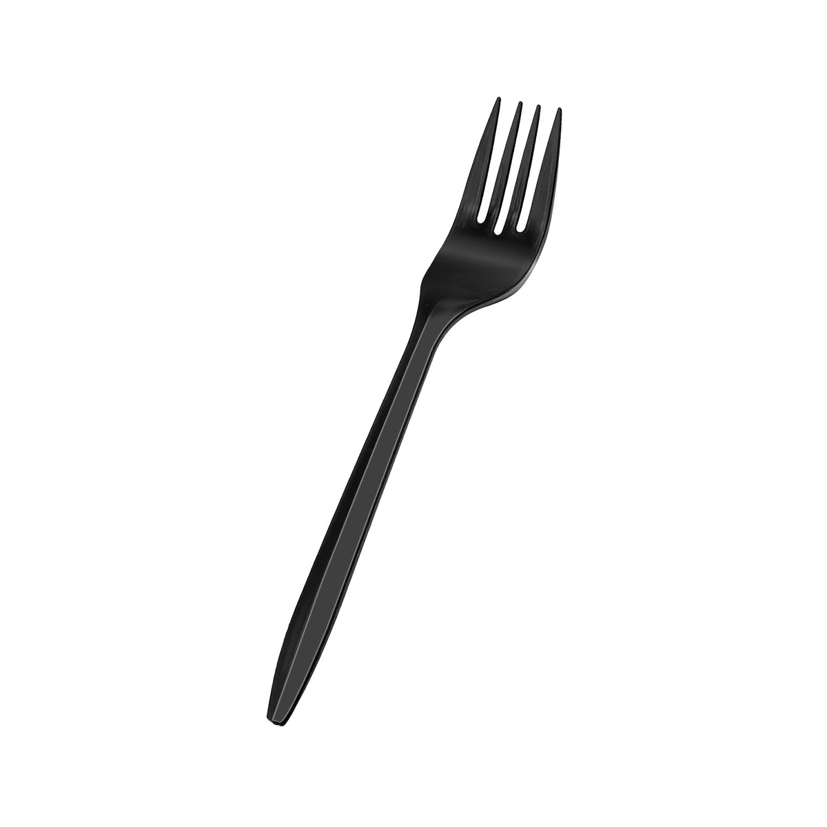 [1,000ct] PP Plastic Medium Weight Forks | Black