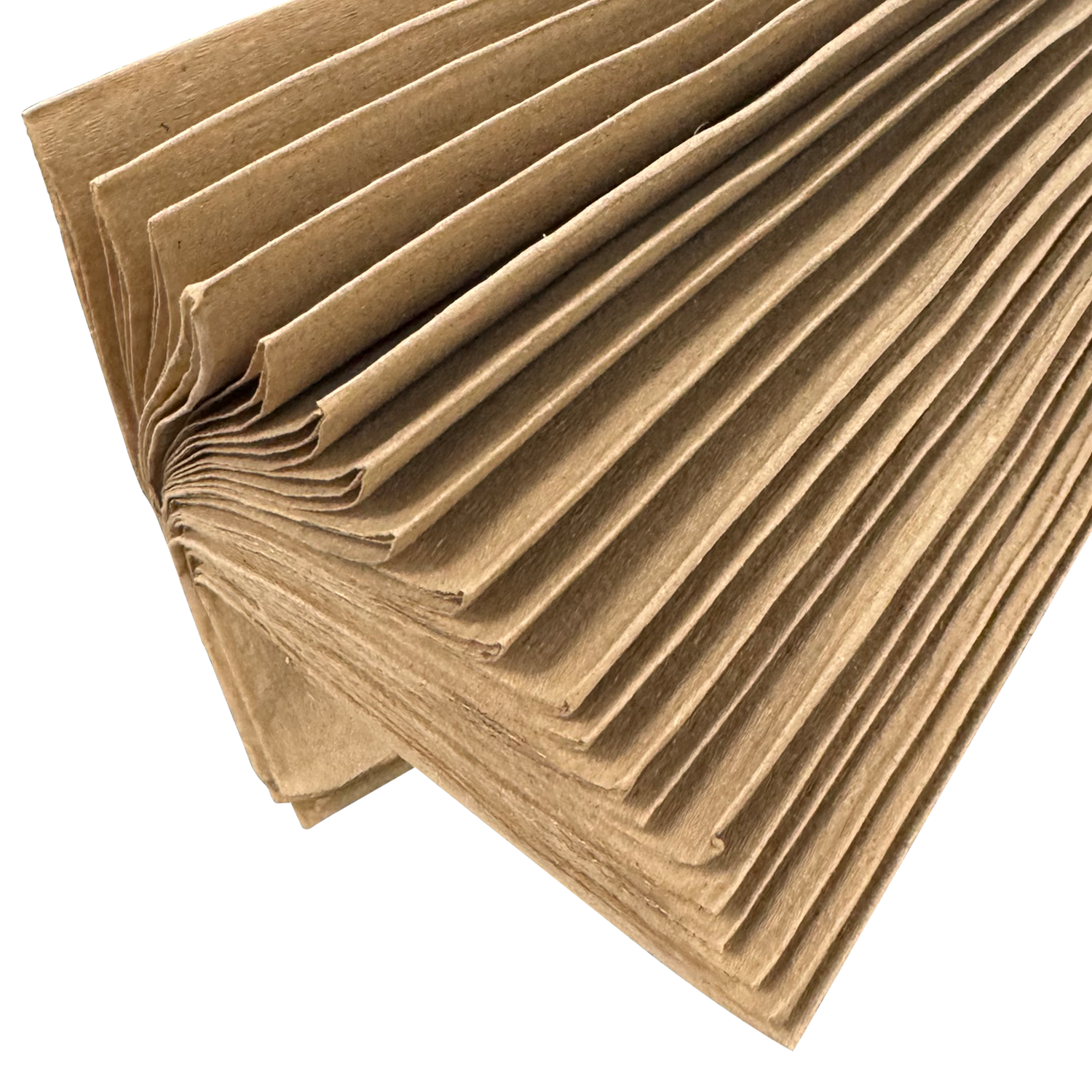 12" x 13"  Kraft 1-Ply 1/6 Fold Interfold Napkins-6,000/Case