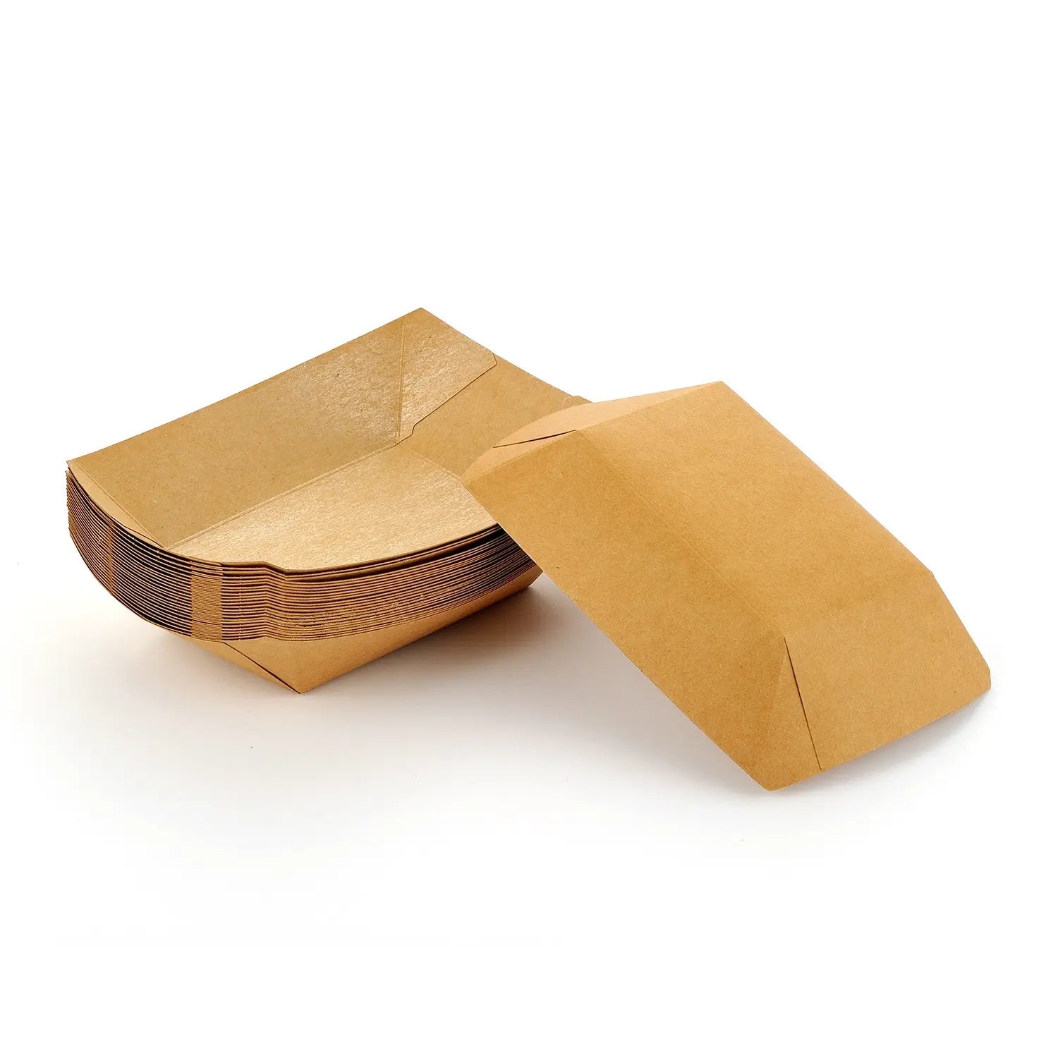 3lb Kraft Paper Food Trays- 500/Case