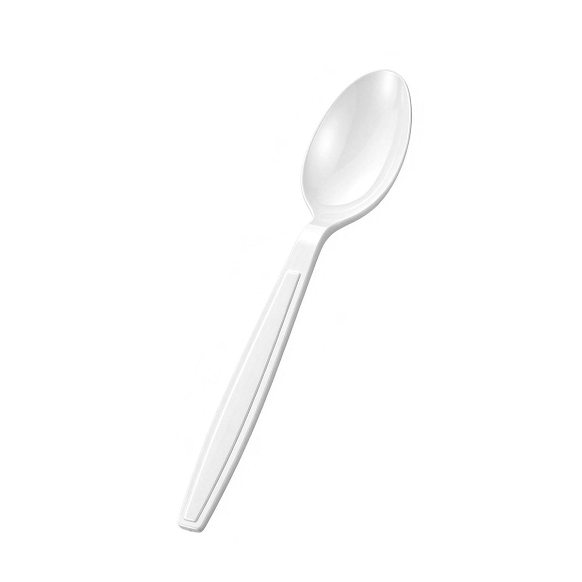 [1,000ct] PS Plastic Extra Heavy Weight Tea Spoons | White