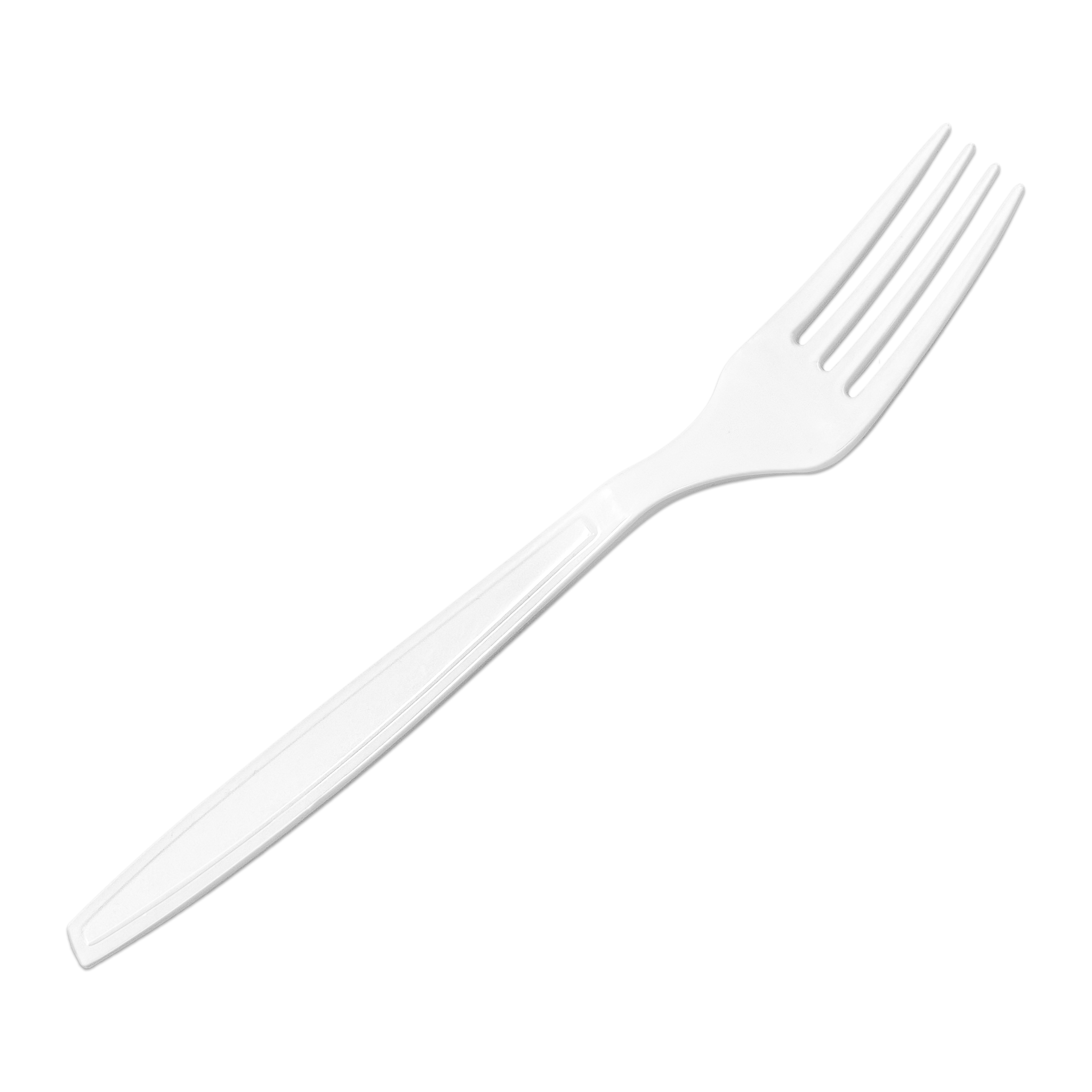 [600ct] PS Plastic Heavy Weight Forks | White