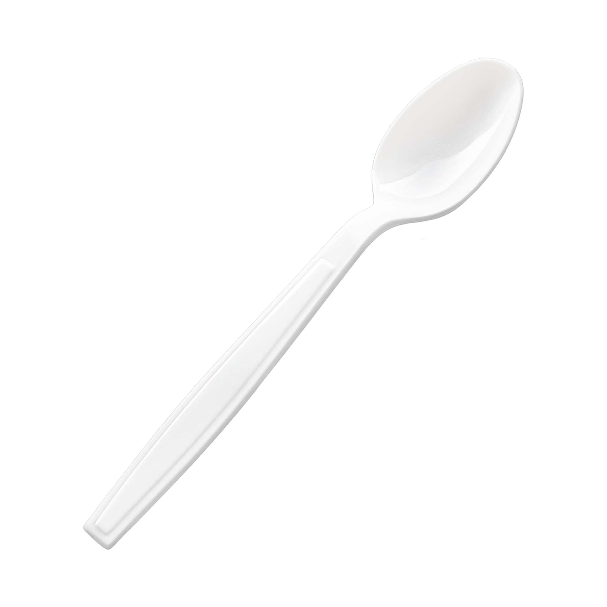 [600ct] PS  Plastic Heavy Weight  Tea Spoons | White