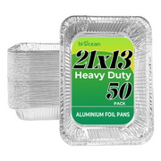[50ct] 21" x 13" Full Size Heavy-Duty Foil Steam Pan