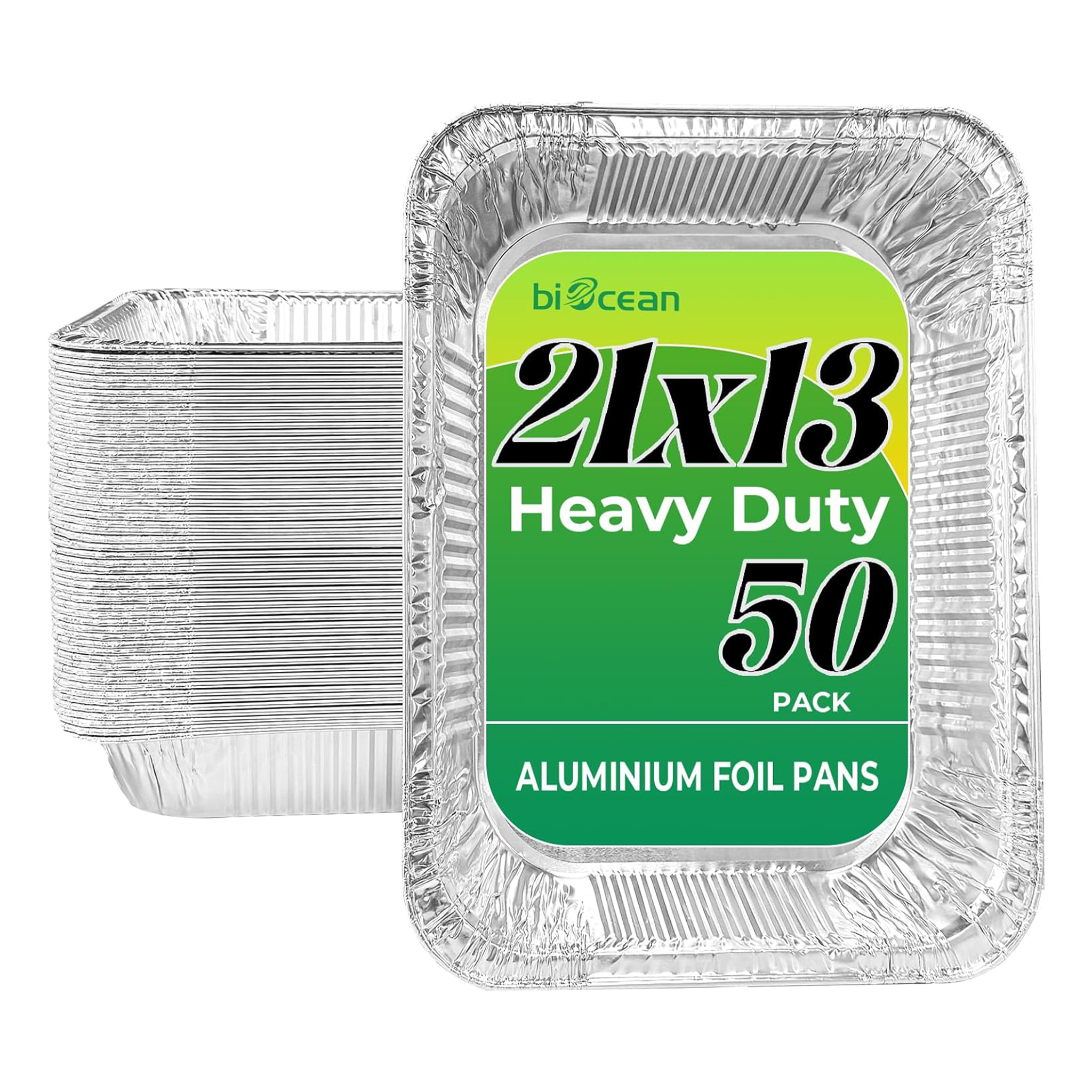 [50ct] 21" x 13" Full Size Heavy-Duty Foil Steam Pan