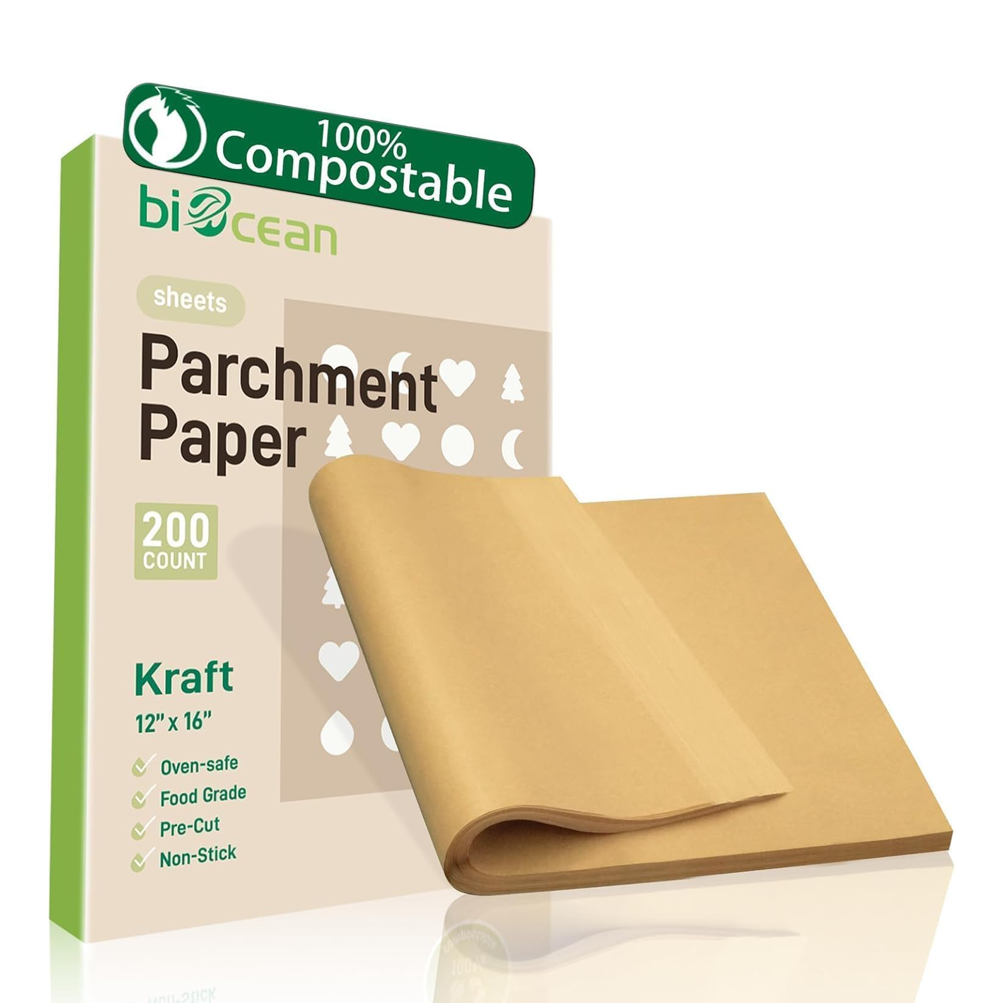 [200ct] 12" x 16" Silicone Coated Parchment Papers