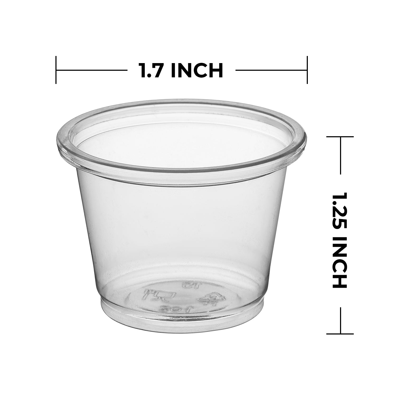 1 oz Clear PP Plastic Portion Cups-2,500/Case