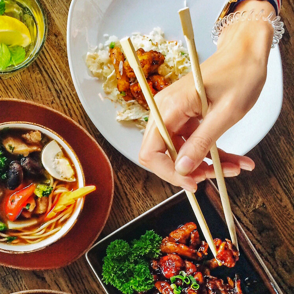 [2,000ct] 9" Twin Paper-Wrapped Bamboo Chopsticks - Biocean by Danube BlueBiocean