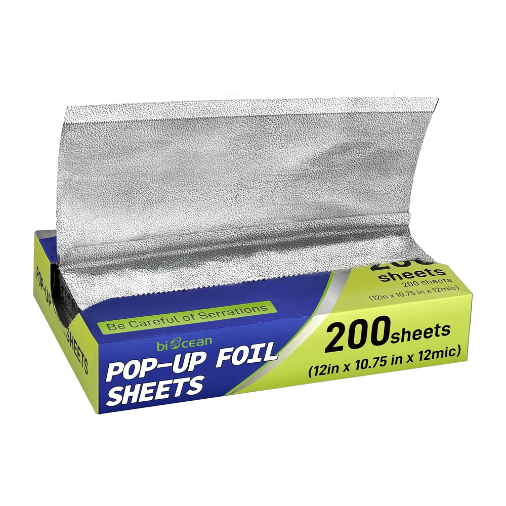 [2,400 Sheets] 12" x 10.75"  Food Service Pop-up Aluminum Foil Sheets
