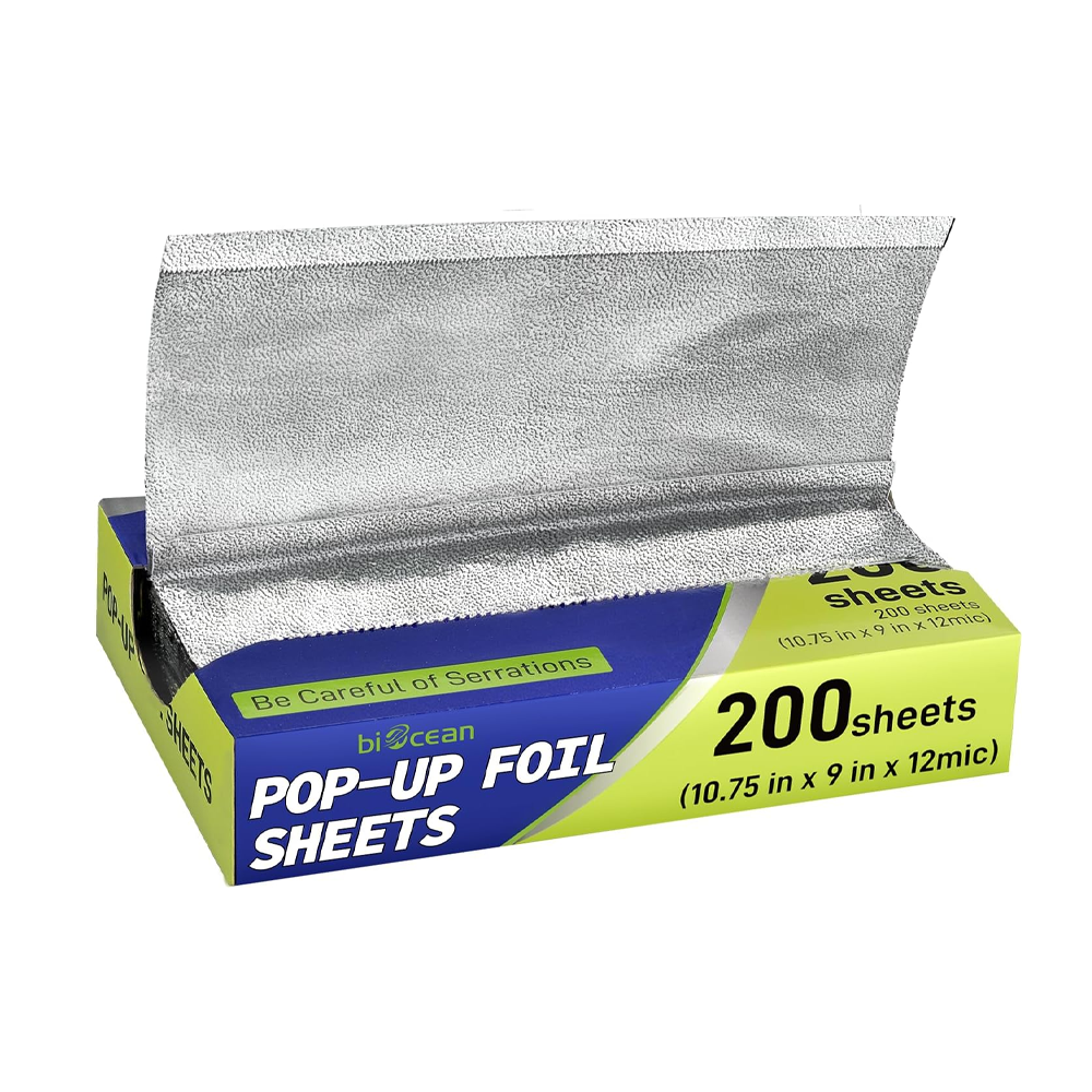 [2,400 Sheets] 9" x 10.75"  Food Service Pop-up Aluminum Foil Sheets
