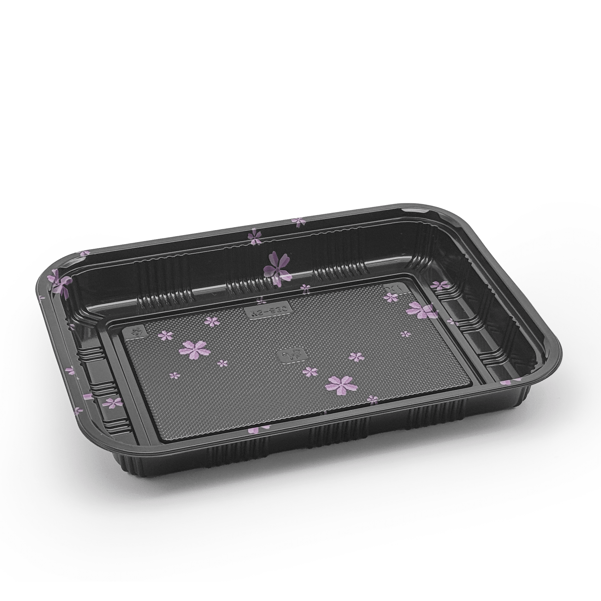 [200ct] 10 2/5" x 7 22/25" PS Plastic Rectangular Food Containers & Lids | Black - Biocean by Danube BlueBiocean