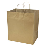 [200ct] 14" x10" x 15.8" Kraft Paper Customizable Shopping Bags with Handles | Natural - Biocean by Danube BlueBiocean