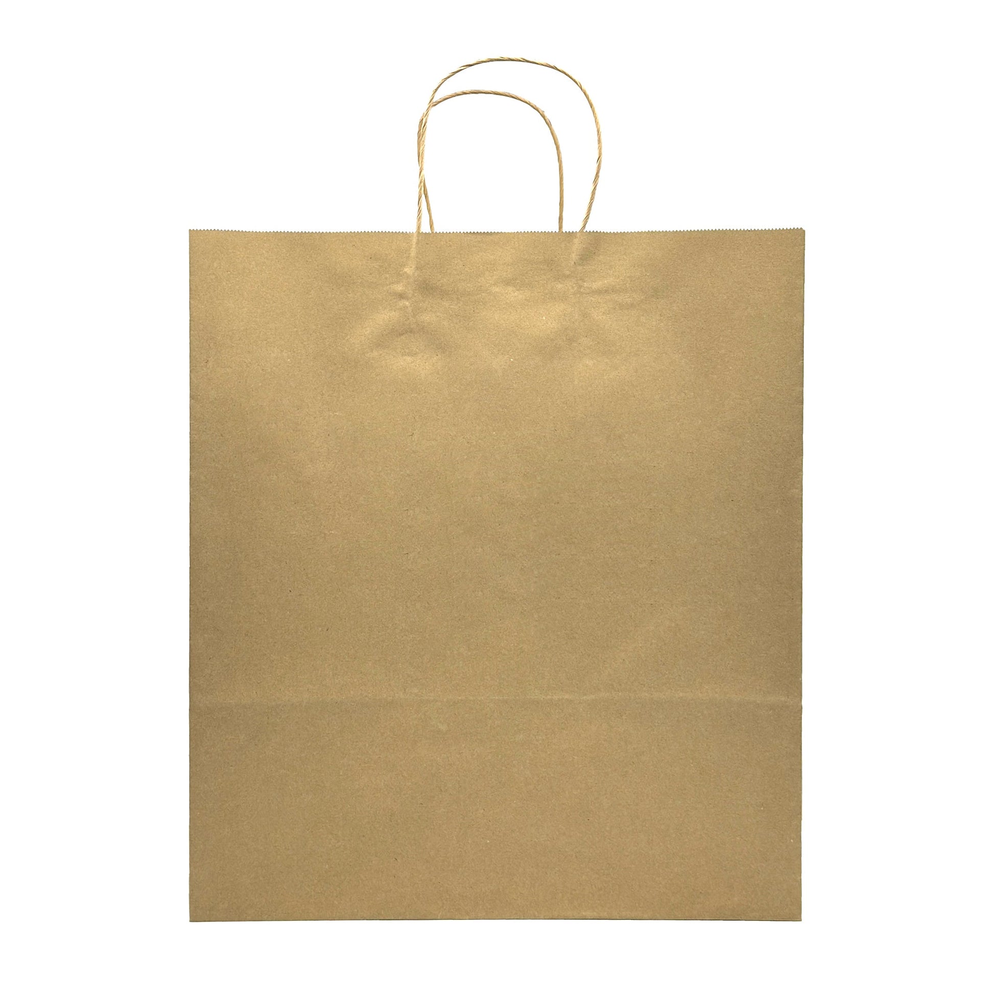 [200ct] 14" x10" x 15.8" Kraft Paper Customizable Shopping Bags with Handles | Natural - Biocean by Danube BlueBiocean