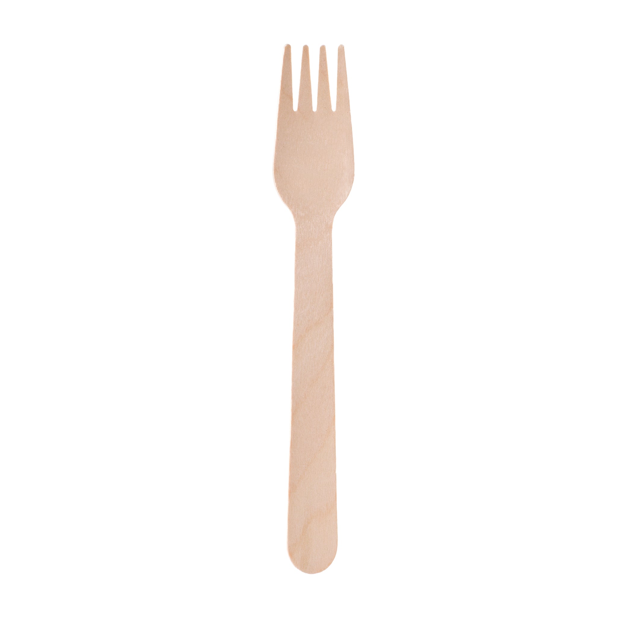 [1,000ct] 6.3" Compostable Wooden Fork without wax | Brown