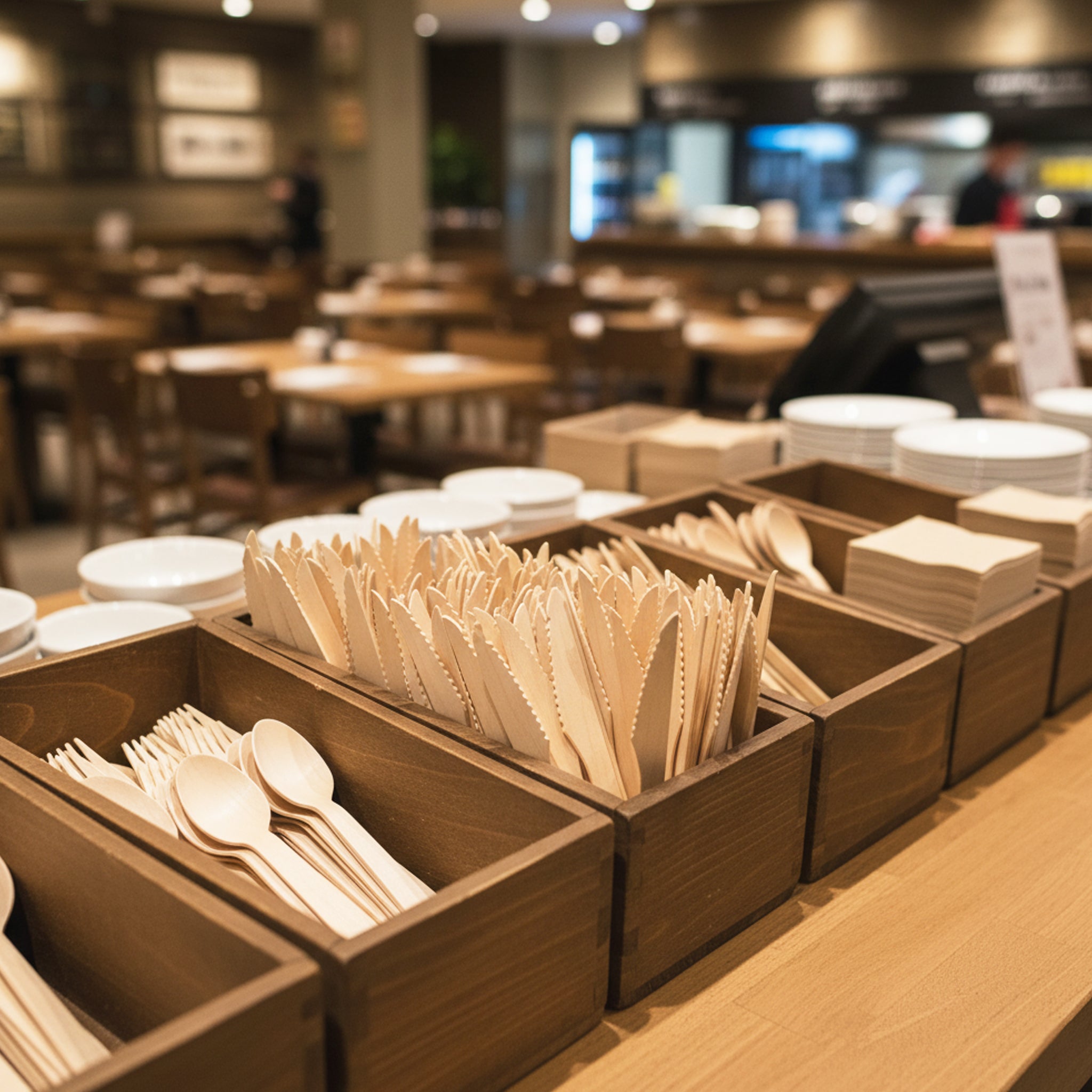 [1,000ct] 6.5" Compostable Wooden Knife without wax | Brown