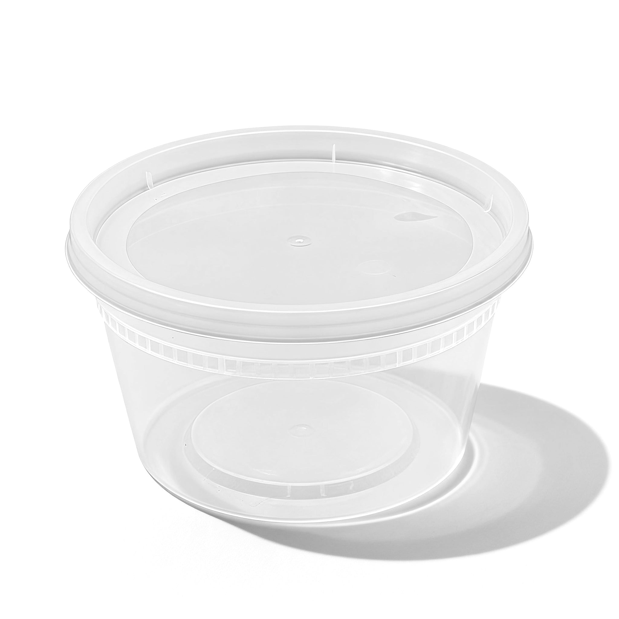 [240ct] 12 oz PP Plastic Heavy Duty Deli Containers with Lids | Microwavable | Clear - Biocean by Danube BlueBiocean