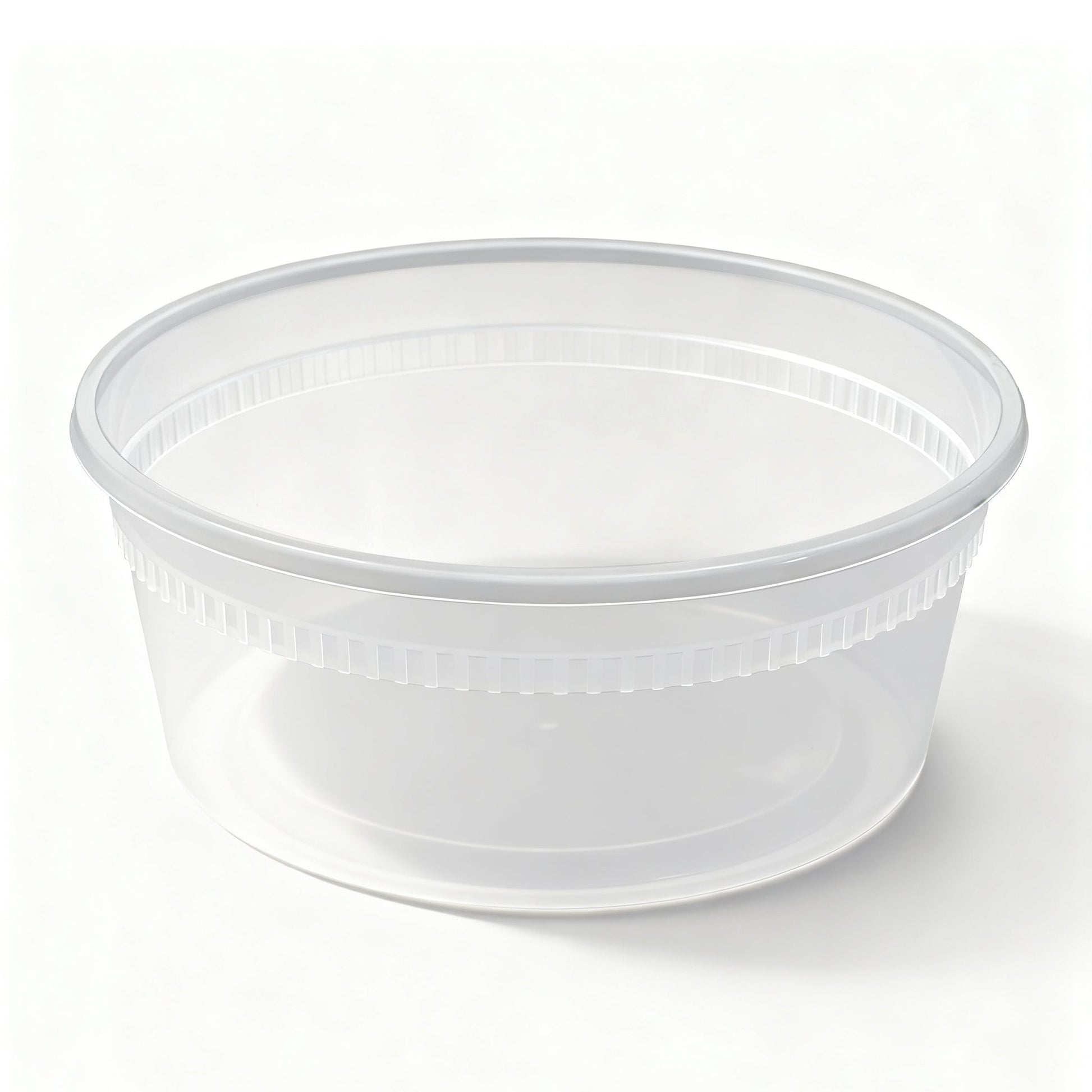 [240ct] 8 oz PP Plastic Heavy Duty Deli Containers with Lids | Microwavable | Clear - Biocean by Danube BlueBiocean