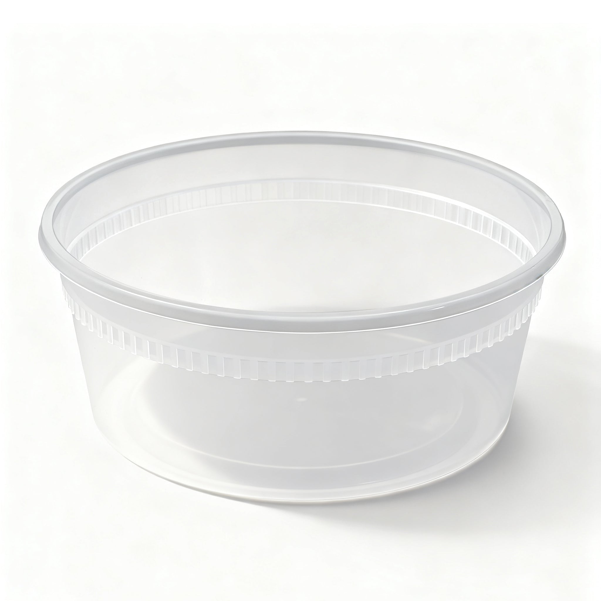 [240ct] 8 oz PP Plastic Heavy Duty Deli Containers with Lids | Microwavable | Clear - Biocean by Danube BlueBiocean