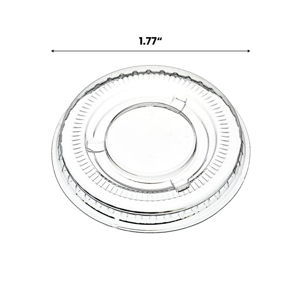 [2,500ct] 1oz PET Plastic Portion Cup Lids | Clear - Biocean by Danube BlueBiocean