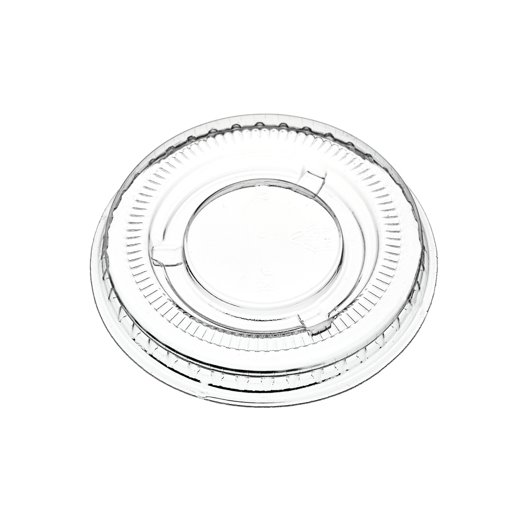 [2,500ct] 1oz PET Plastic Portion Cup Lids | Clear - Biocean by Danube BlueBiocean
