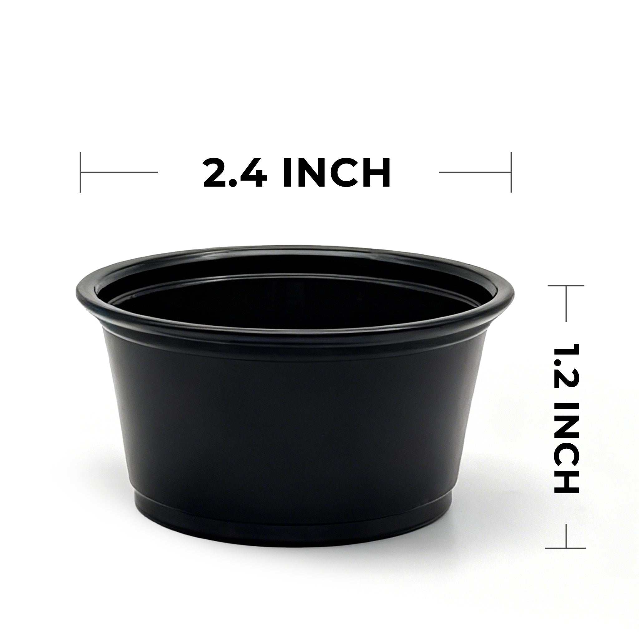 [2,500ct] 2 oz PP Plastic Portion Cups | Black - Biocean by Danube BlueBiocean