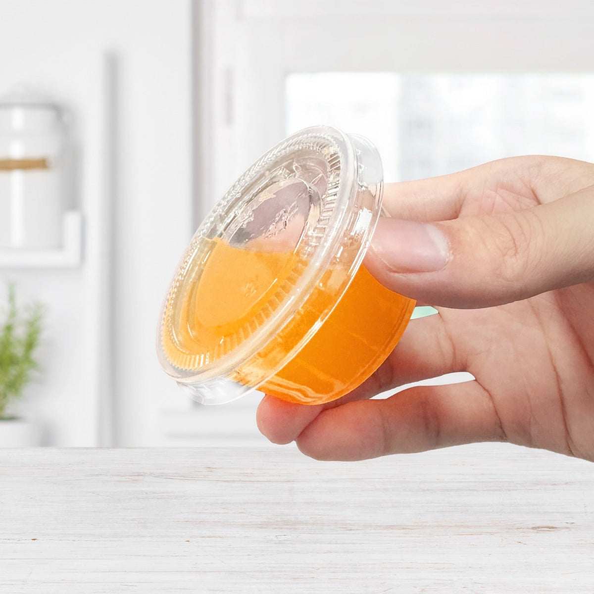 [2,500ct] 2oz PET Plastic Portion Cup Lids | Clear - Biocean by Danube BlueBiocean