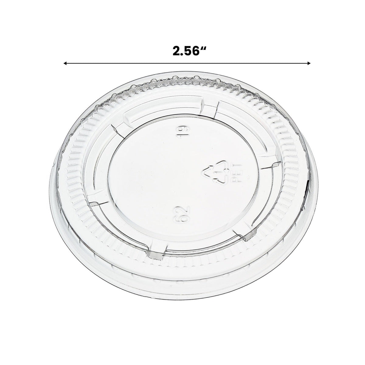 [2,500ct] 2oz PET Plastic Portion Cup Lids | Clear - Biocean by Danube BlueBiocean