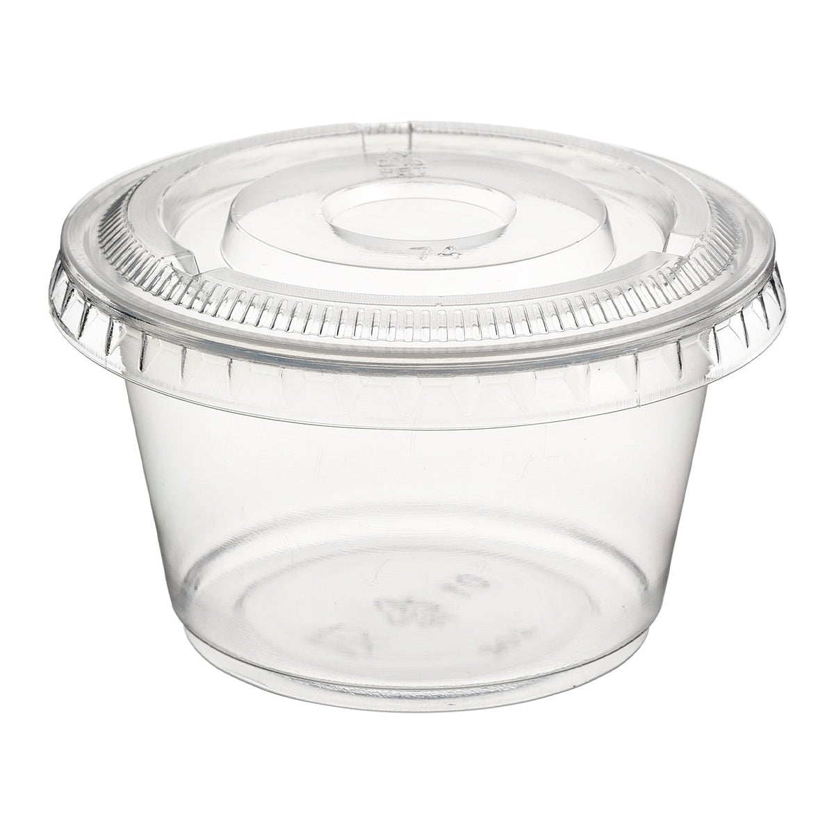 [2,500ct] 3.25-5.5oz PET Plastic Portion Cup Lids | Clear - Biocean by Danube BlueBiocean