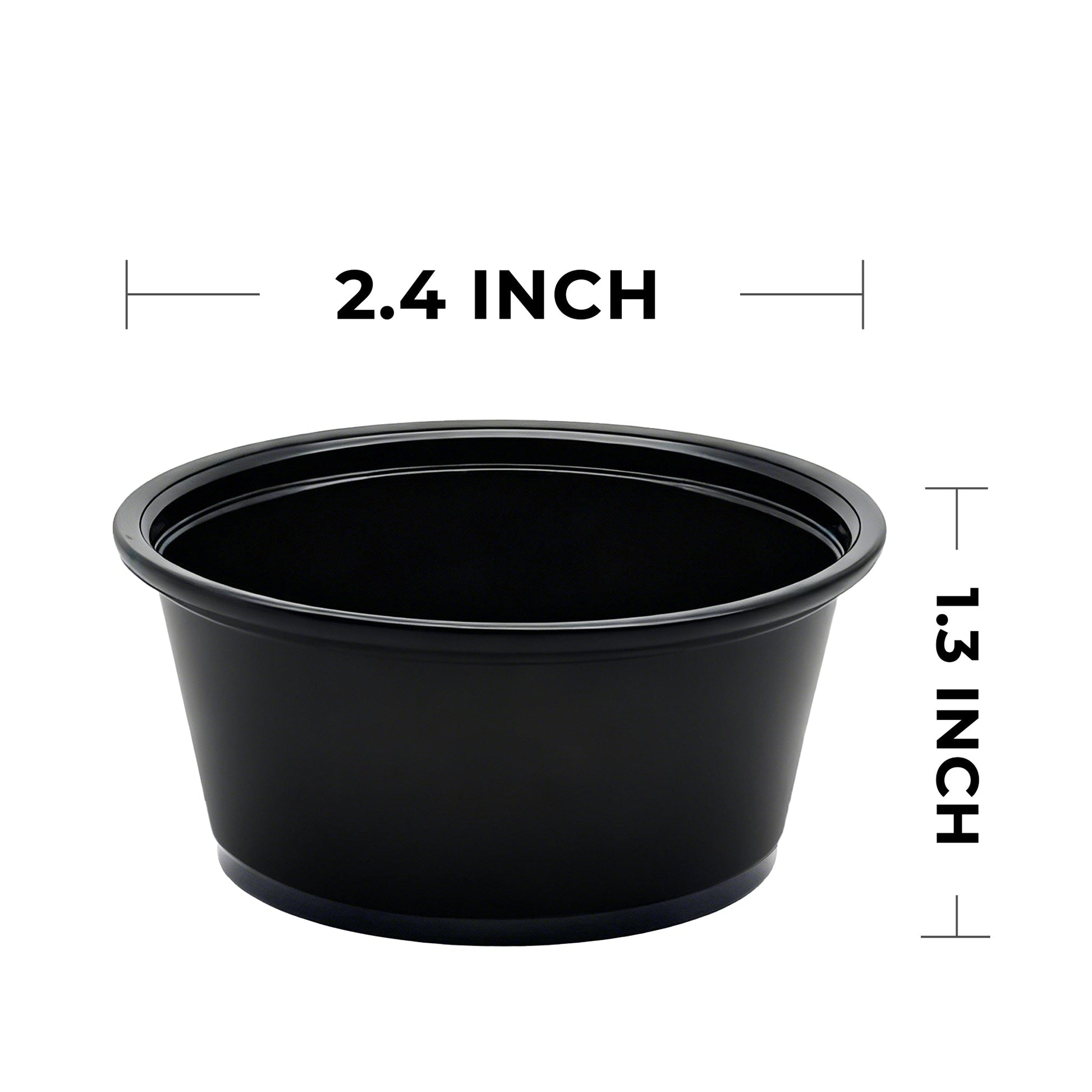 [2,500ct] 3.25 oz PP Plastic Portion Cups | Black - Biocean by Danube BlueBiocean