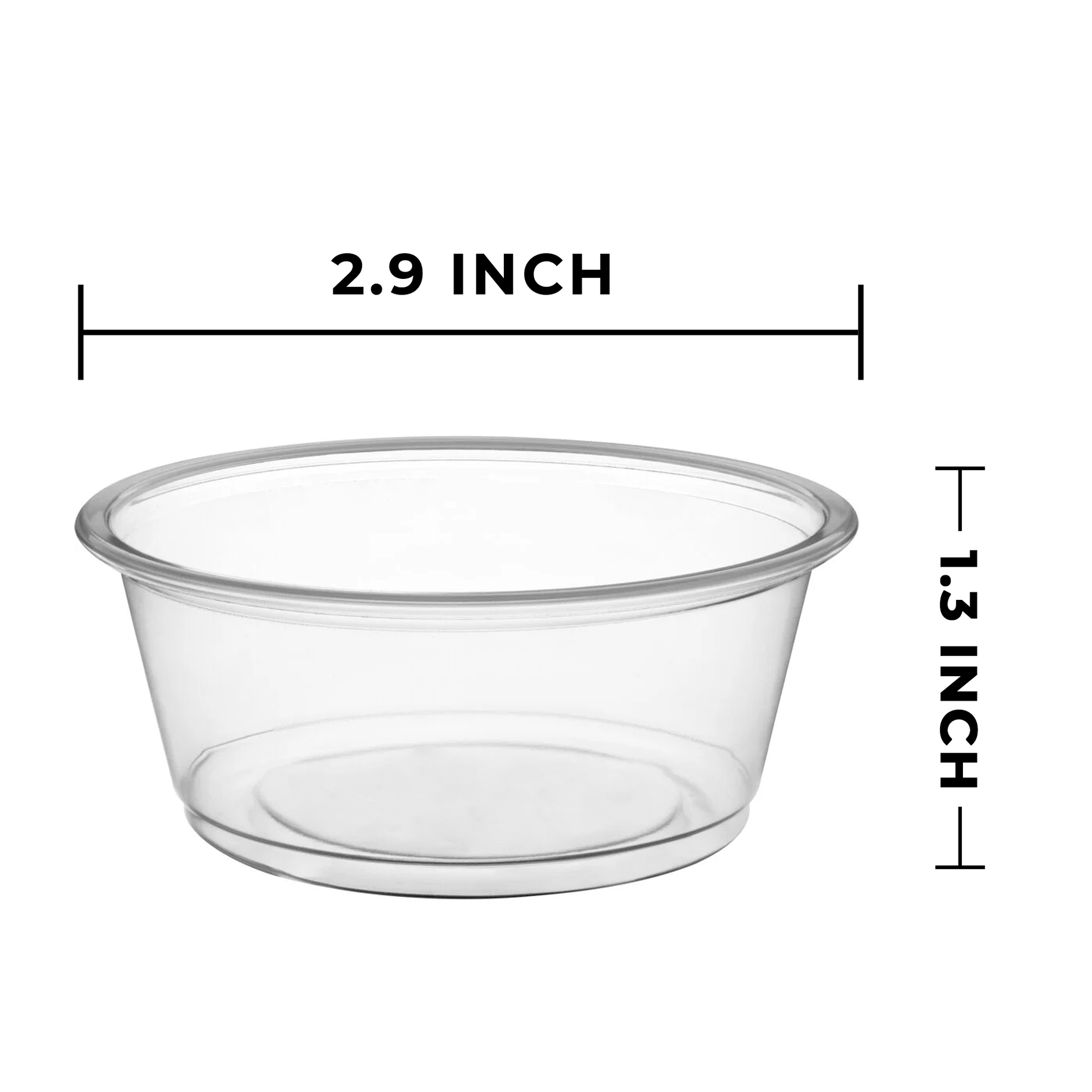 [2,500ct] 3.25 oz PP Plastic Portion Cups | Clear - Biocean by Danube BlueBiocean