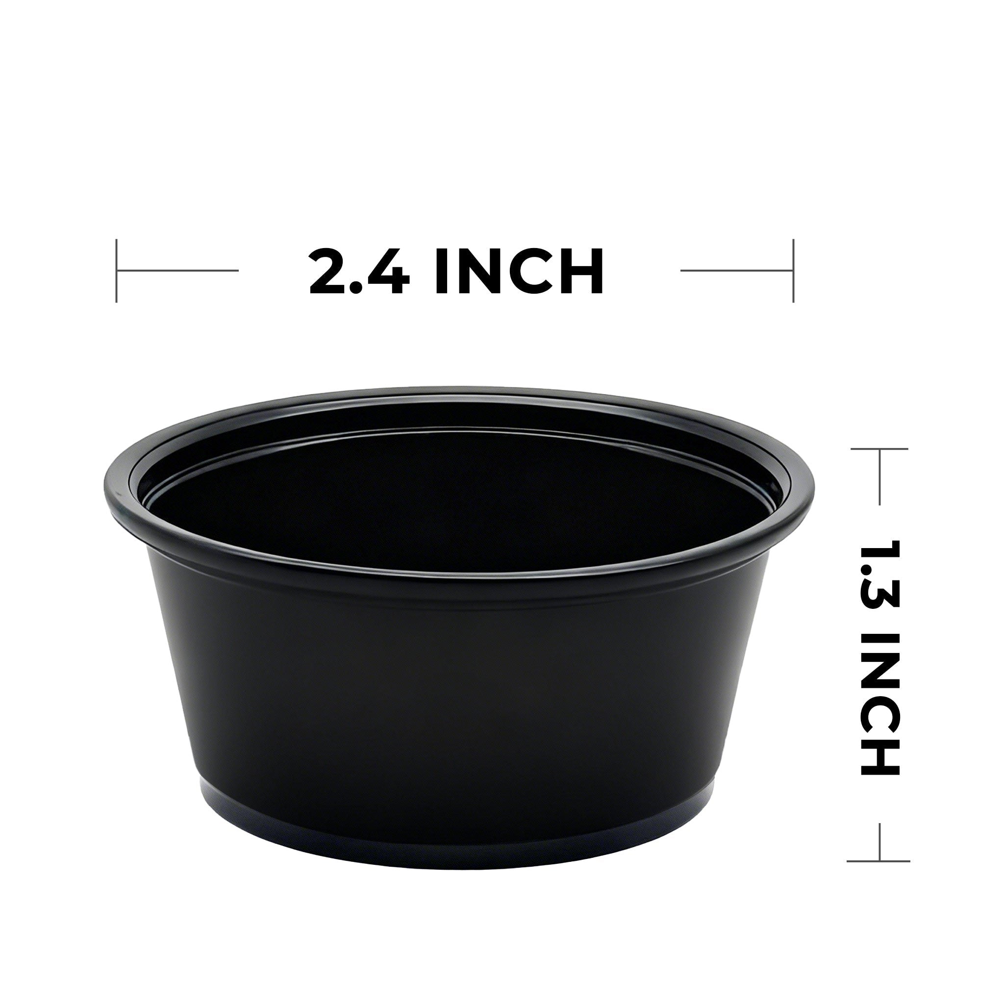 [2,500ct] 4 oz PP Plastic Portion Cups | Black - Biocean by Danube BlueBiocean