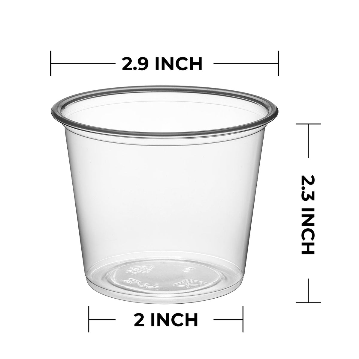 [2,500ct] 5.5 oz PP Plastic Portion Cups | Clear - Biocean by Danube BlueBiocean
