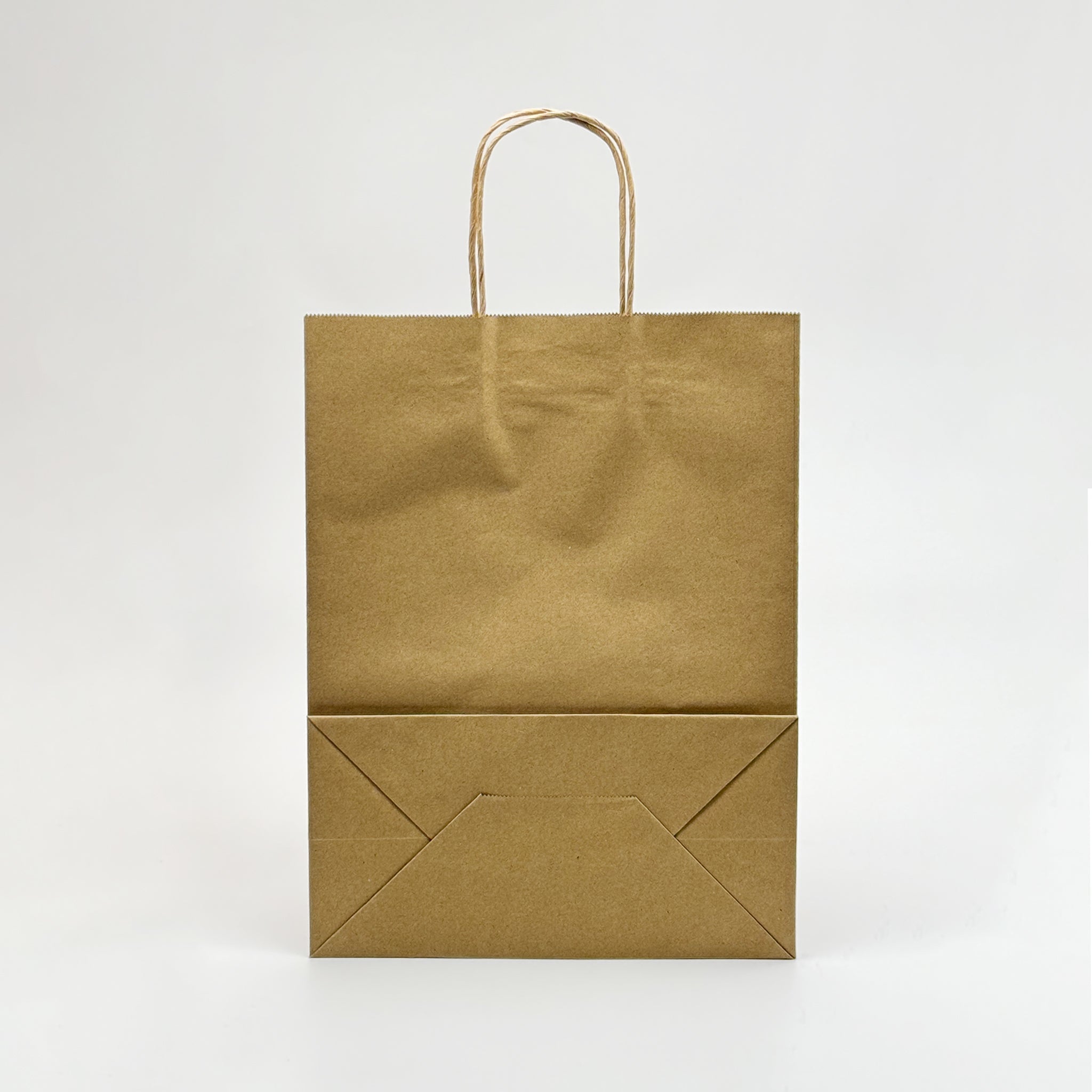 [250ct] 10" x 5"x 13 " Kraft Paper Customizable Shopping Bags with Handles | Natural - Biocean by Danube BlueBiocean