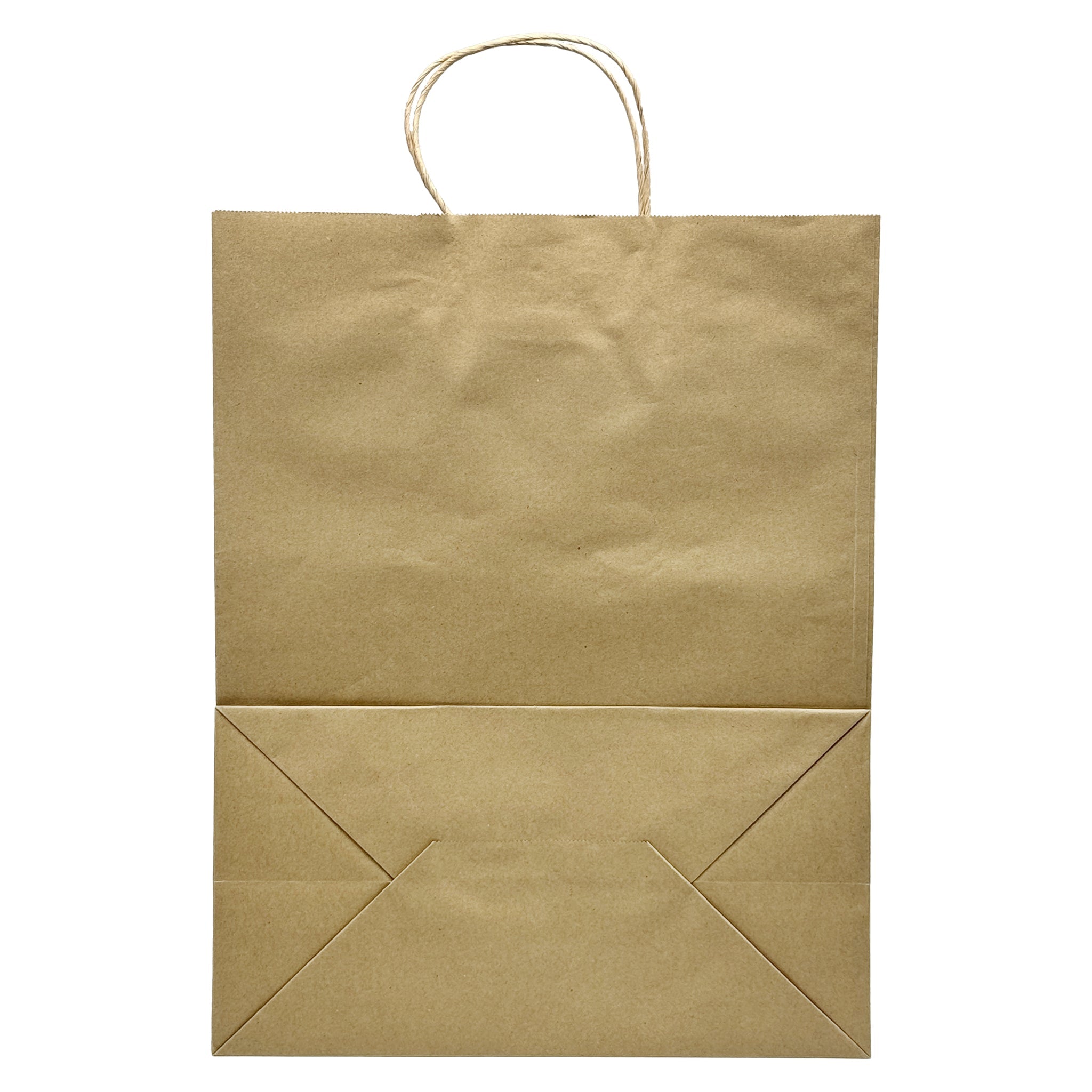 [250ct] 13" x7"x 17" Kraft Paper Customizable Shopping Bags with Handles | Natural - Biocean by Danube BlueBiocean