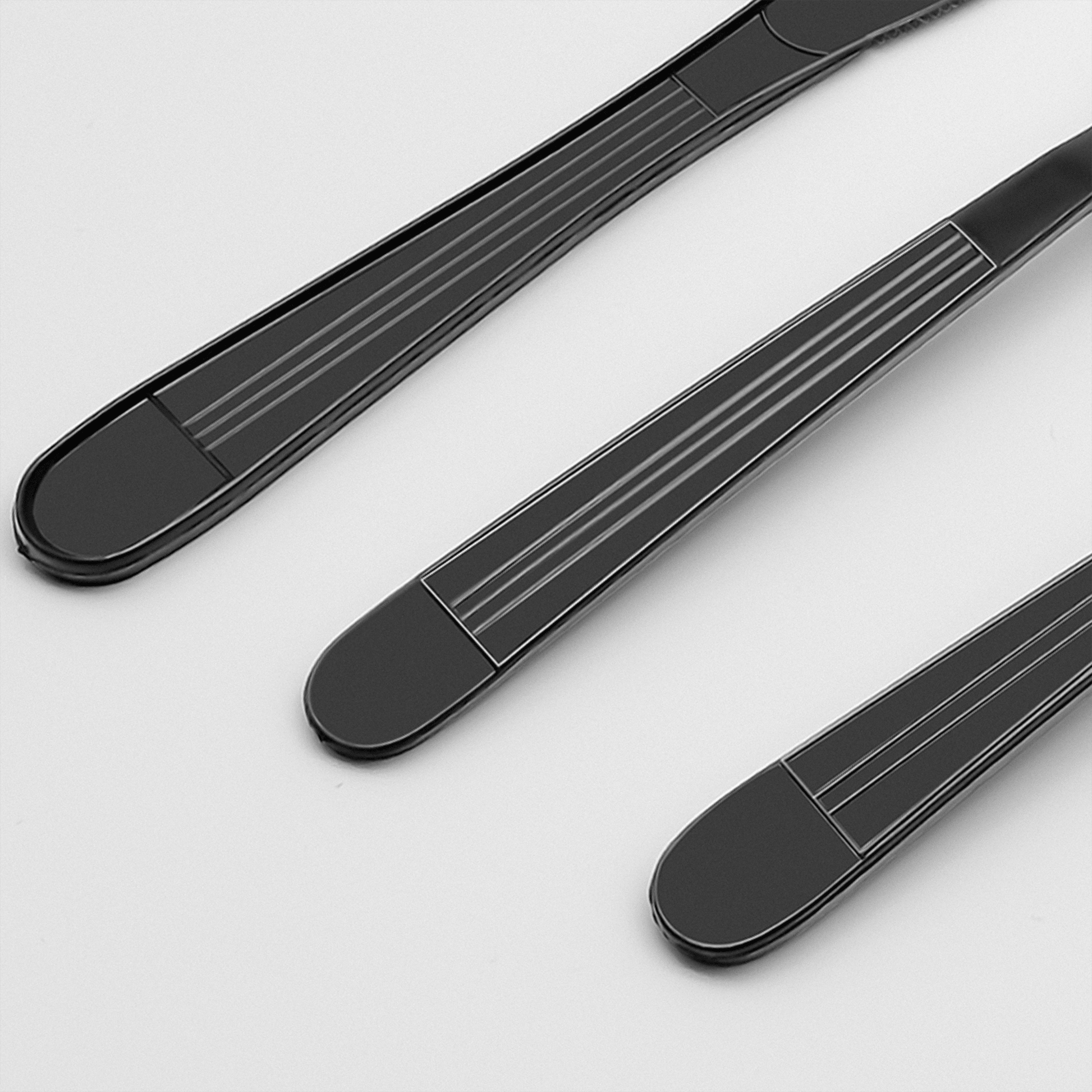 [250ct] PP Plastic Heavy Weight Cutlery Kits(Knife, Fork, Tea Spoon, Napkin) | Black - Biocean by Danube BlueBiocean