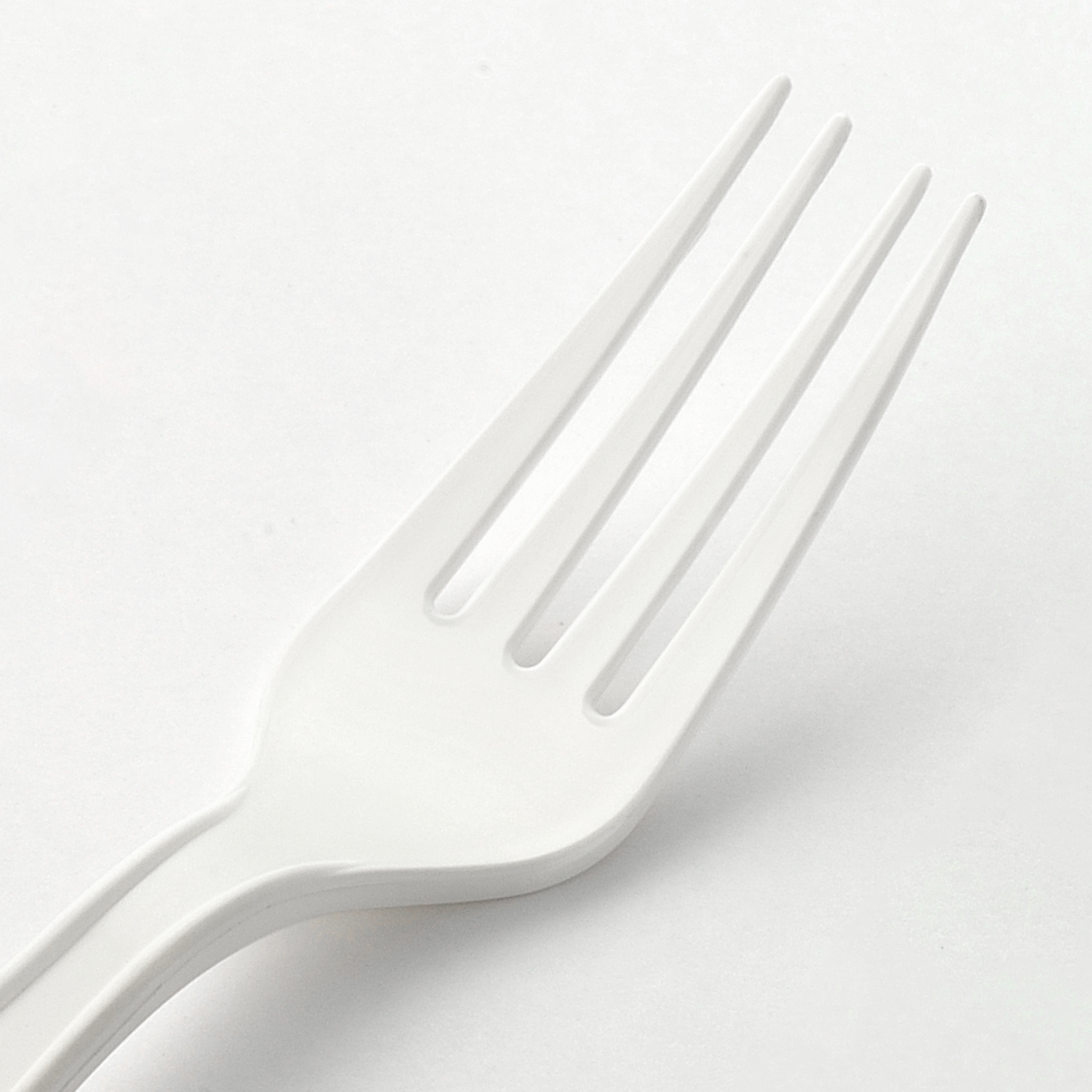 [1,000 ct] PP Plastic Extra Heavy Weight  Forks | White