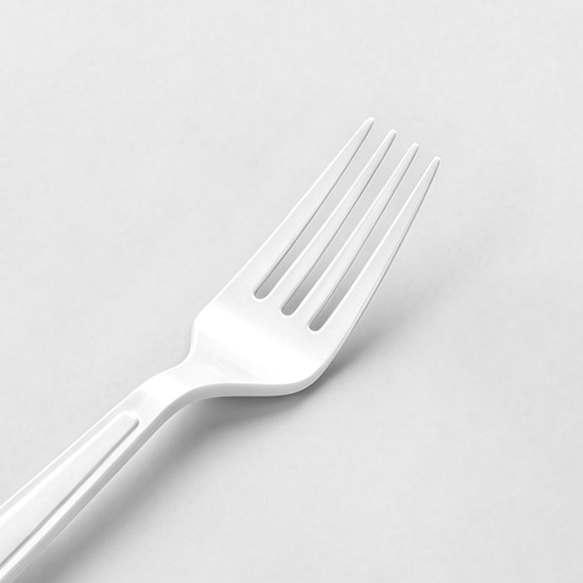 [1,000 ct] PS Plastic Extra Heavy Weight Forks | White