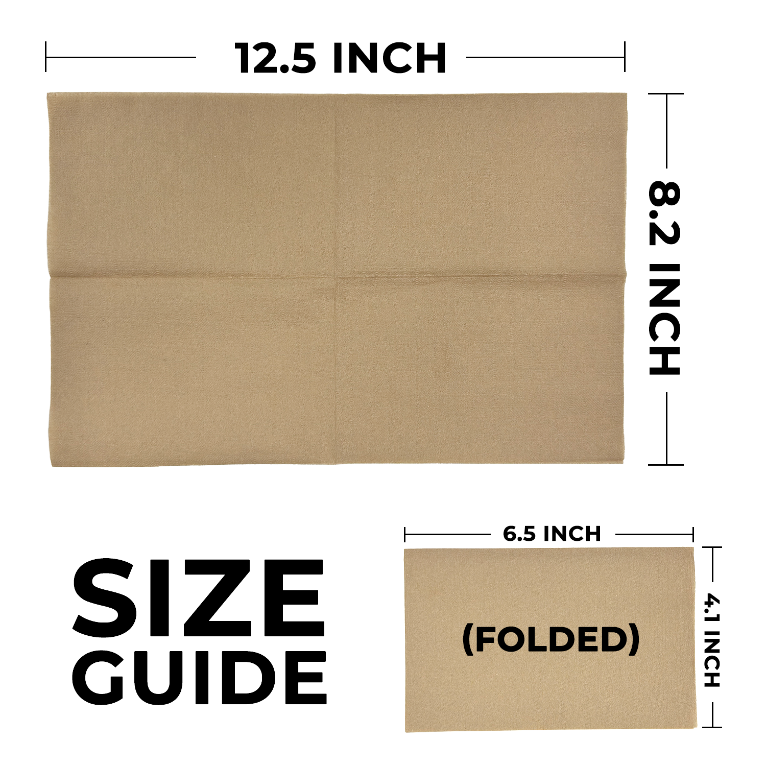 8" x 13" Kraft 1-Ply 1/4 Fold Dispenser Napkins-6,000/Case