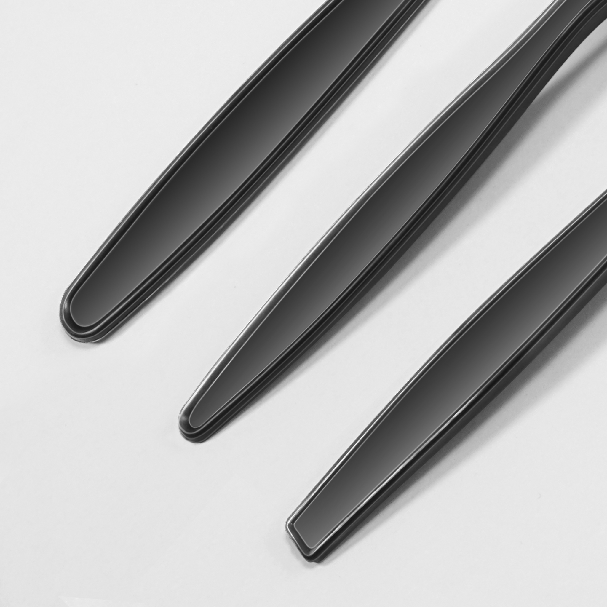 [250ct] PP Plastic Extra Heavy Weight Cutlery Kits with Salt and Pepper | Black