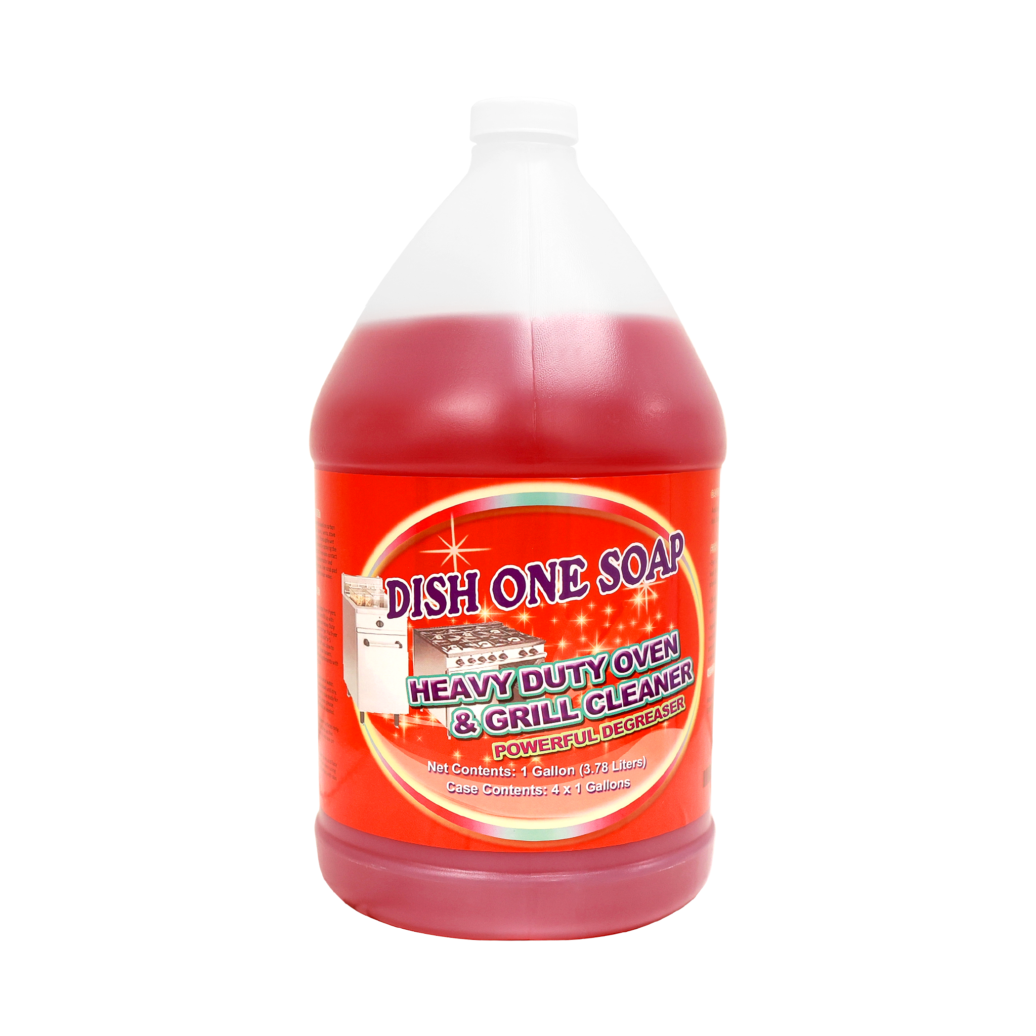 [4ct]  Dish One Soap 1 Gallon Heavy Duty Oven & Grill Cleaner