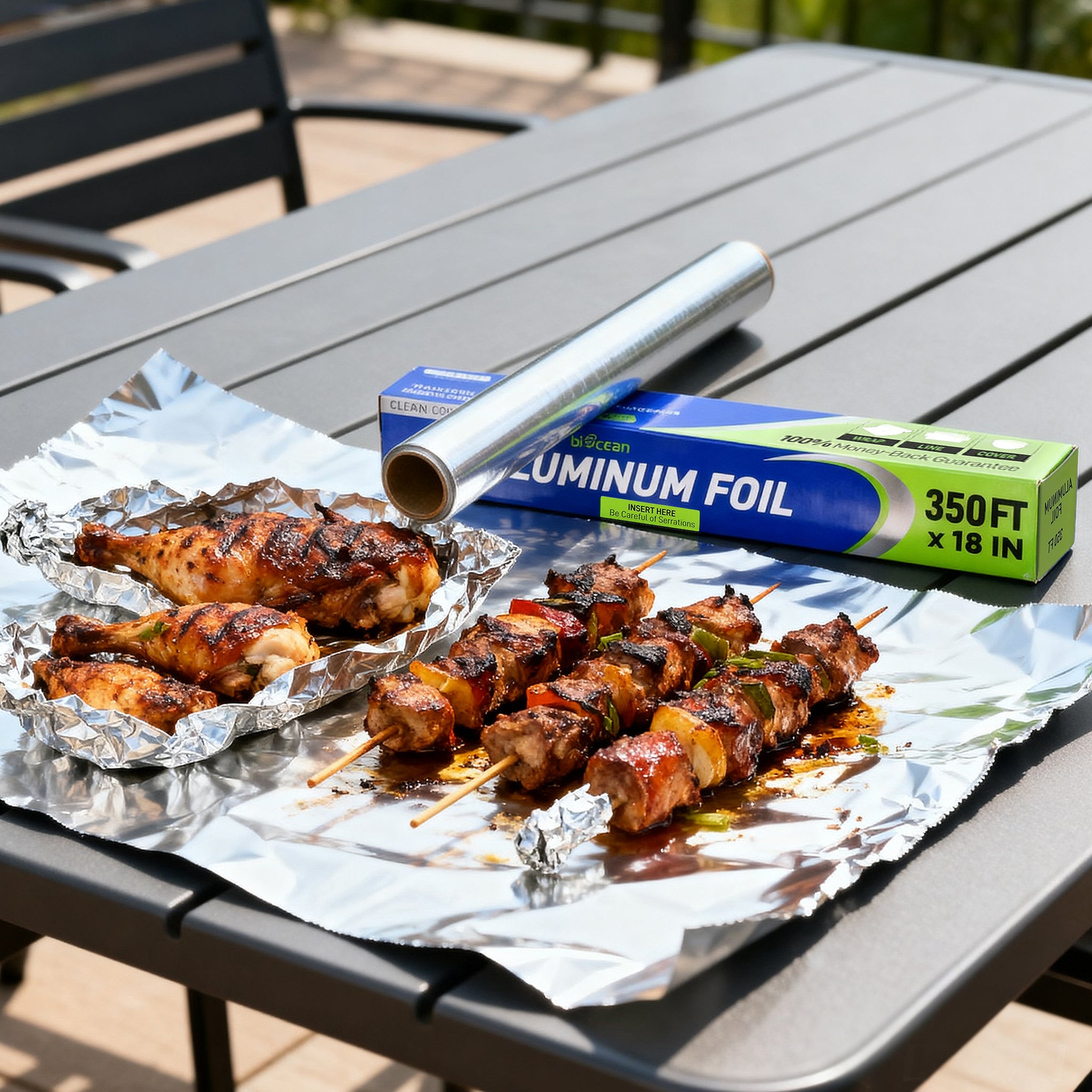 18" x 350"  Aluminum Foil Roll -6/Case