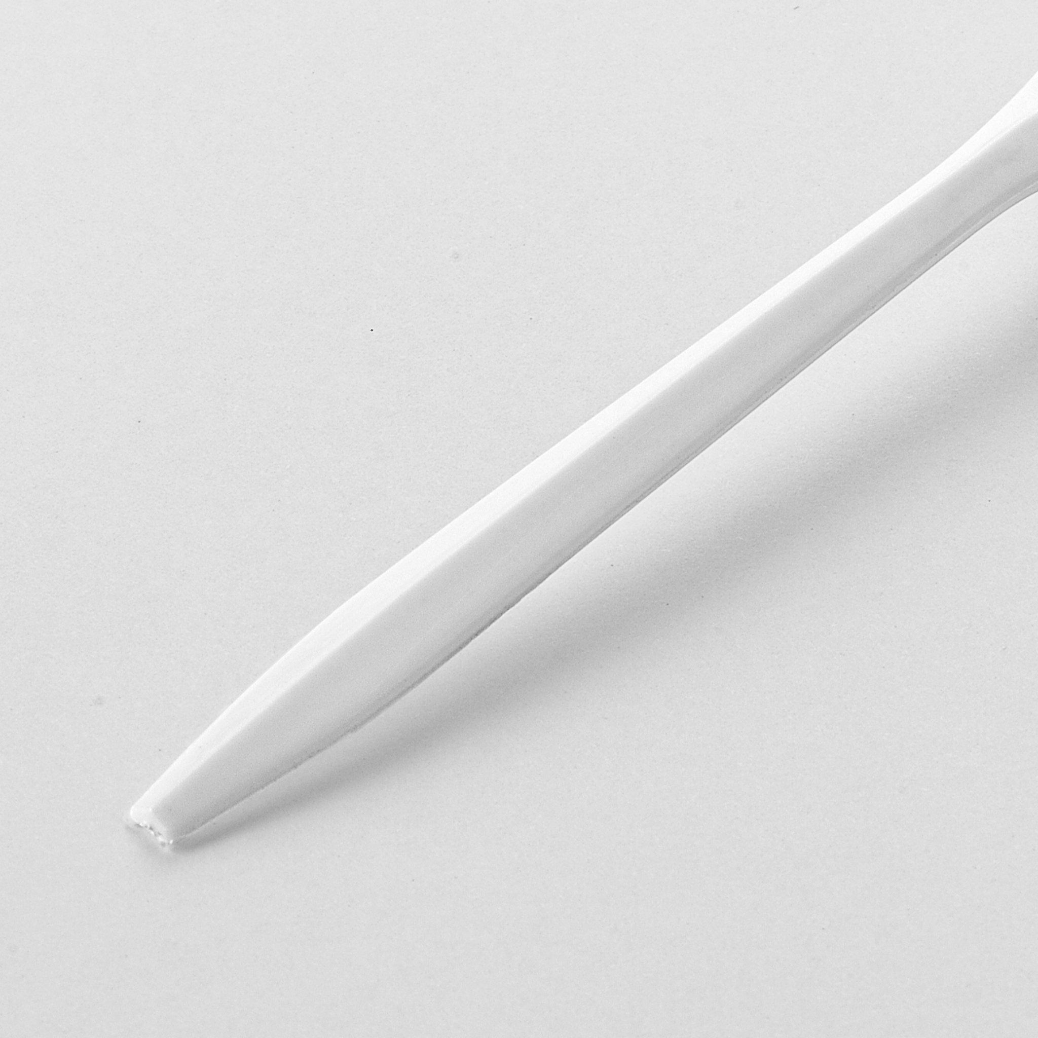 [1,000ct] PP Plastic Medium Weight Wrapped Soup Spoons | White