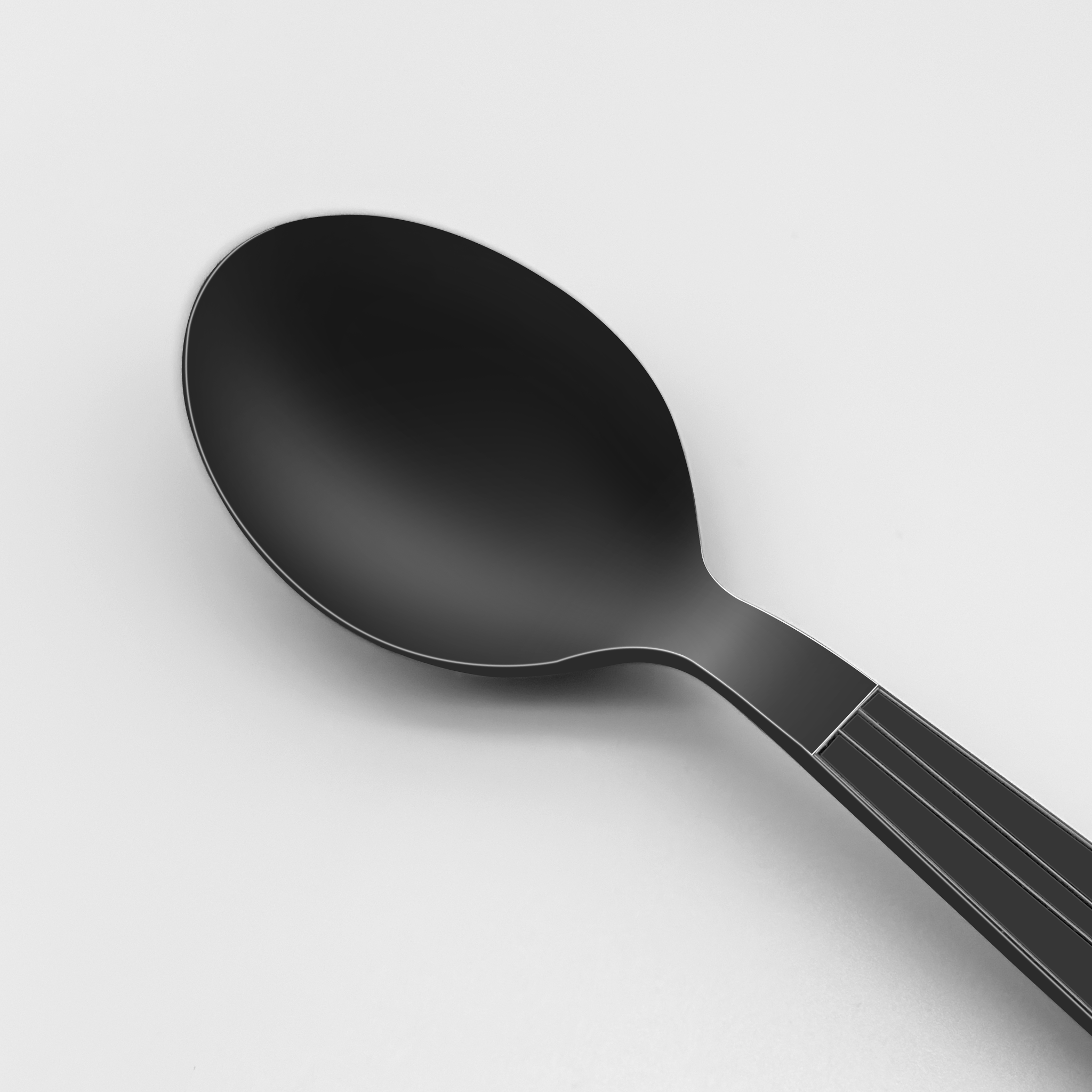 [1,000ct] PP Plastic Heavy Weight Soup Spoons | Black