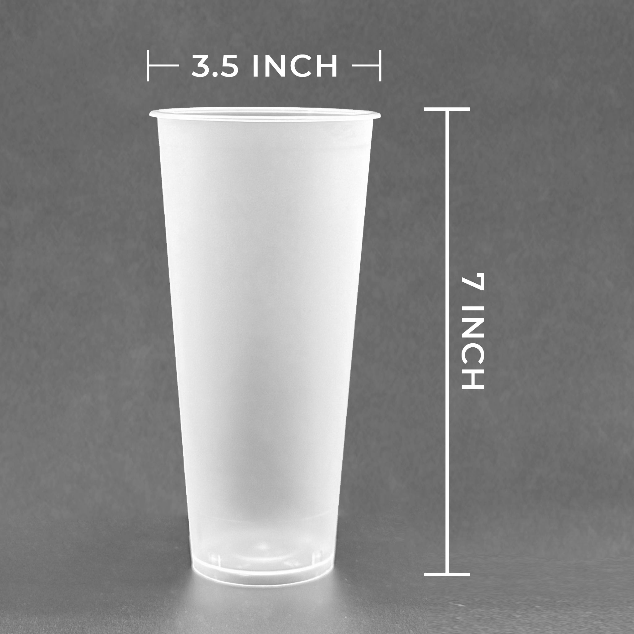 [500 ct] 24oz Tall Premium PP Cups | 90 mm | White frosted