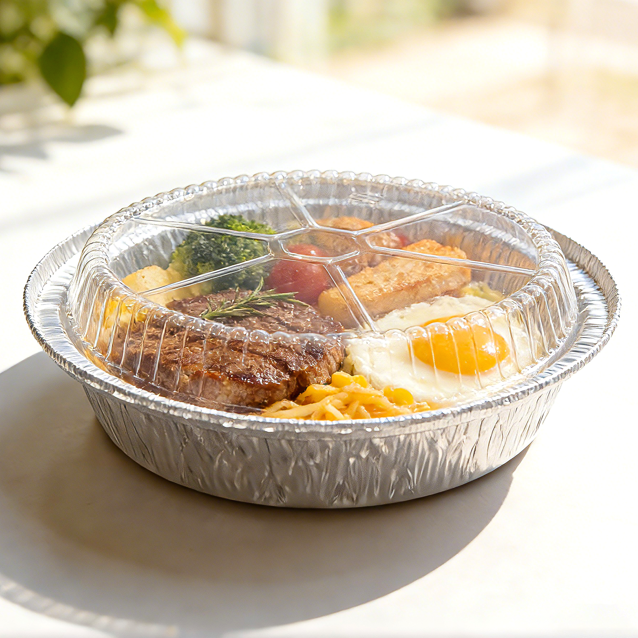 [500 ct] 8" OPS  Dome Lid for Foil Pans | Round | Clear