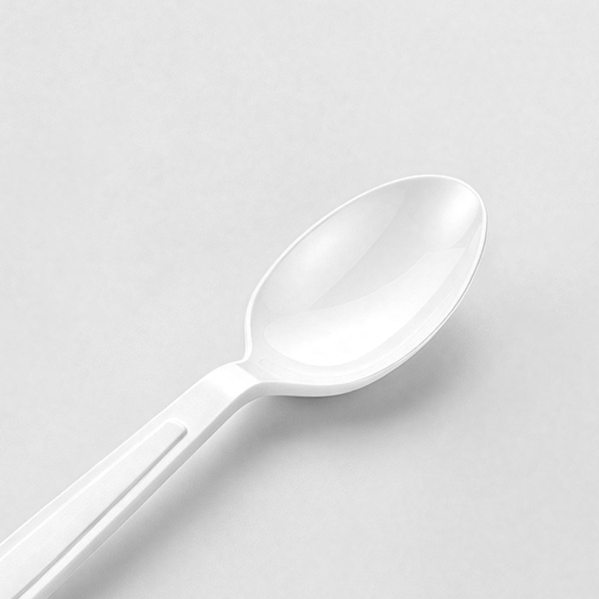 [1,000ct] PS Plastic Extra Heavy Weight Tea Spoons | White